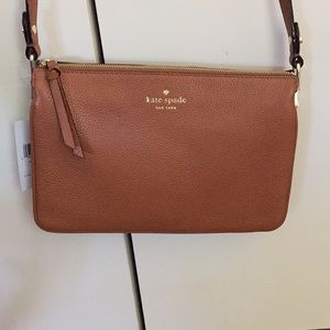 kate spade brown leather crossbody bag